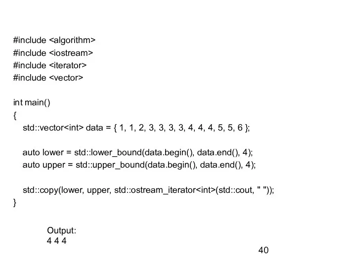 #include #include #include #include int main() { std::vector data = { 1,