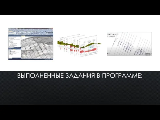 ВЫПОЛНЕННЫЕ ЗАДАНИЯ В ПРОГРАММЕ: