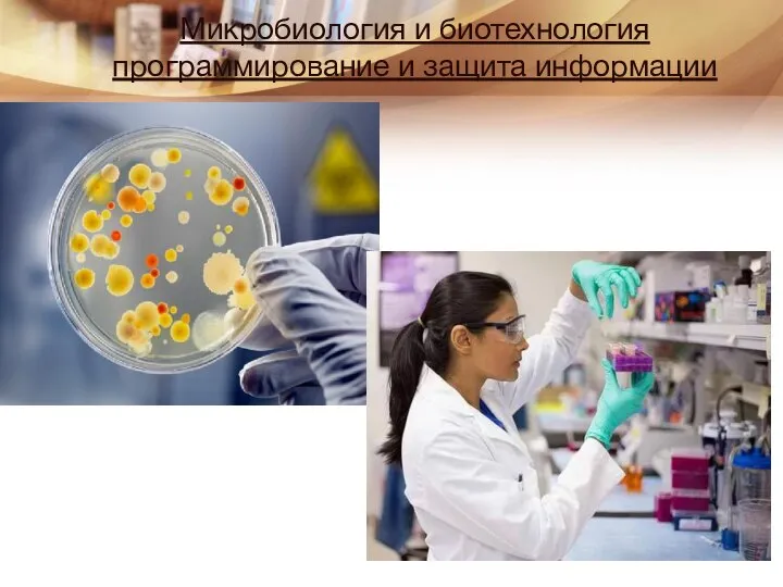 Микробиология и биотехнология программирование и защита информации
