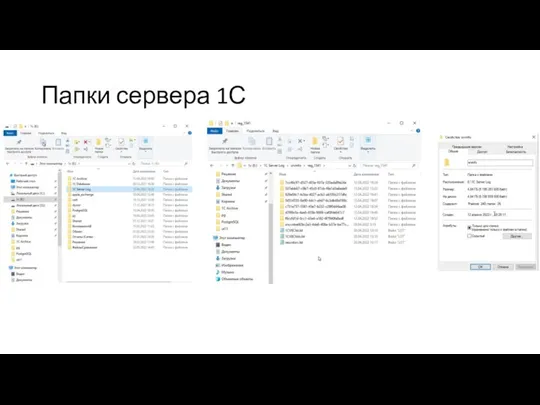 Папки сервера 1С