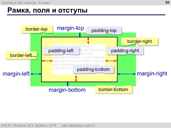 Рамка, поля и отступы Lorem ipsum dolor sit amet, consectetur adipiscing elit.