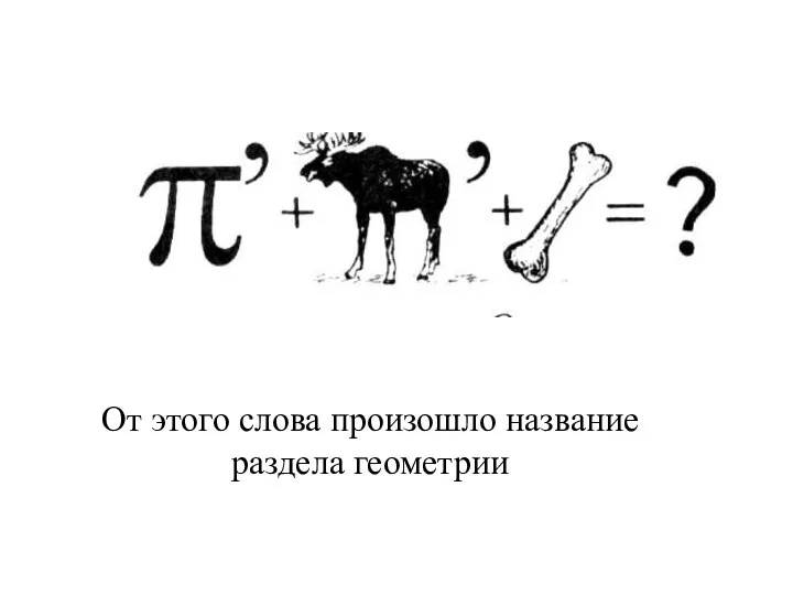 От этого слова произошло название раздела геометрии
