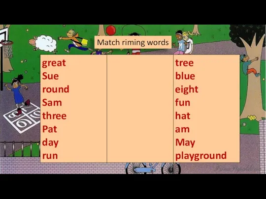 Match riming words