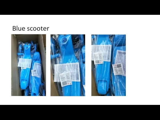 Blue scooter