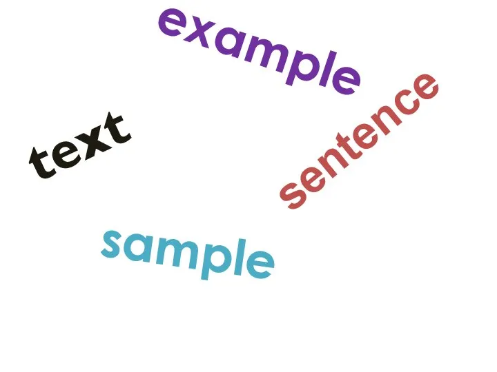 sentence sample text example