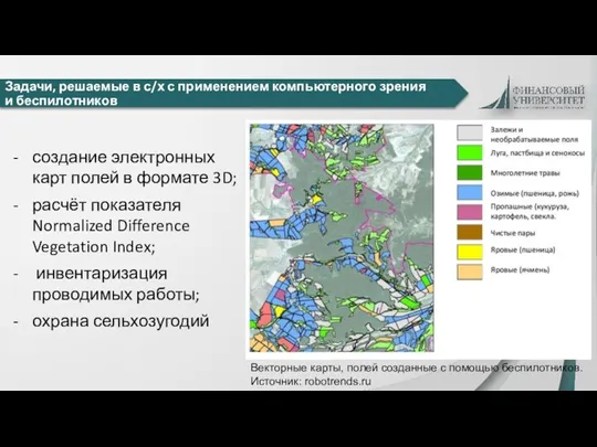 Задачи, решаемые в с/х с применением компьютерного зрения и беспилотников создание электронных