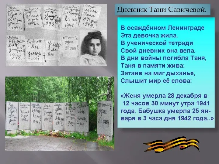 Дневник Тани Савичевой.