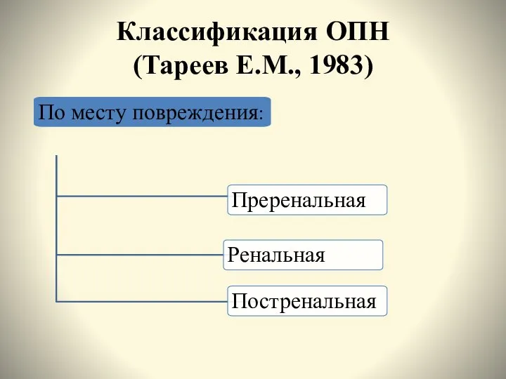 Классификация ОПН (Тареев Е.М., 1983)