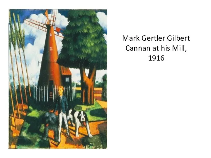 Mark Gertler Gilbert Cannan at his Mill, 1916