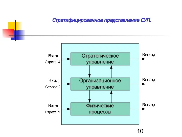 Стратифицированное представление СУП.