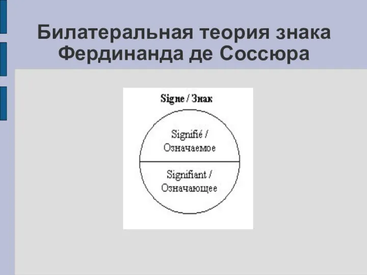 Билатеральная теория знака Фердинанда де Соссюра