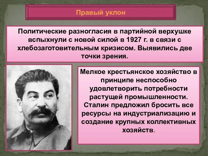 Политические разногласия в партийной верхушке вспыхнули с новой силой в 1927 г.