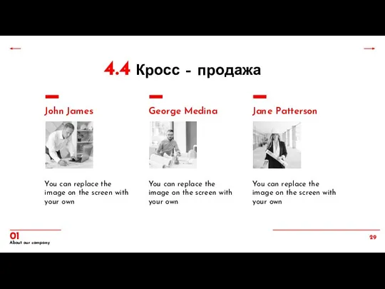 4.4 Кросс – продажа You can replace the image on the screen