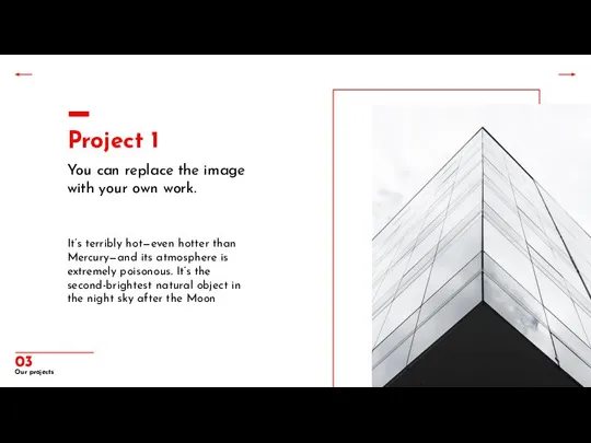 You can replace the image with your own work. Project 1 It’s