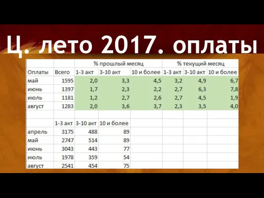 Ц. лето 2017. оплаты