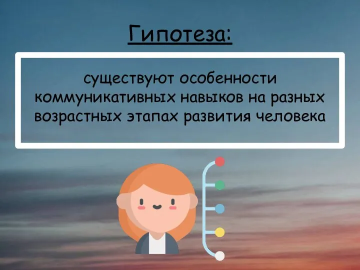 Гипотеза: существуют особенности коммуникативных навыков на разных возрастных этапах развития человека