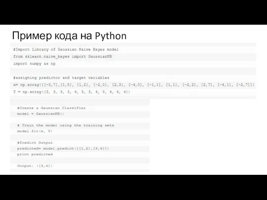 Пример кода на Python