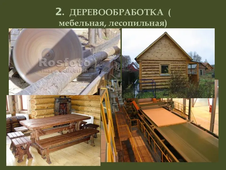 2. ДЕРЕВООБРАБОТКА ( мебельная, лесопильная)