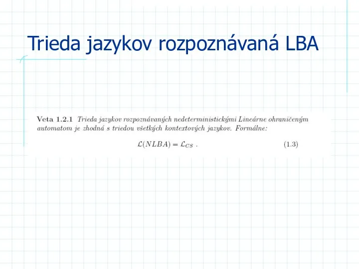 Trieda jazykov rozpoznávaná LBA