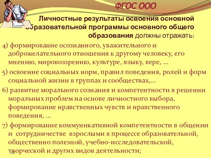 Личностные результаты освоения основной образовательной программы основного общего образования должны отражать: 4)