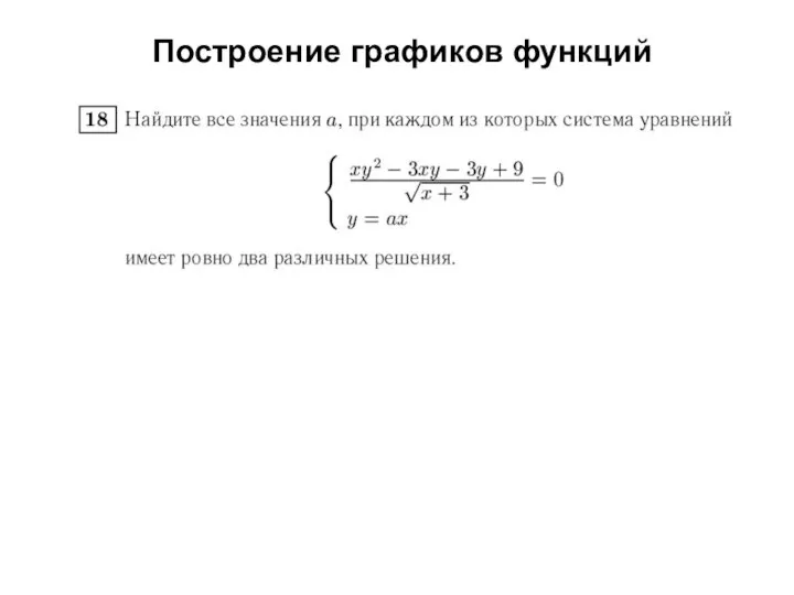 Построение графиков функций