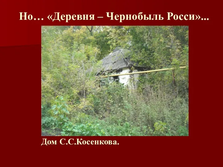 Но… «Деревня – Чернобыль Росси»... Дом С.С.Косенкова.