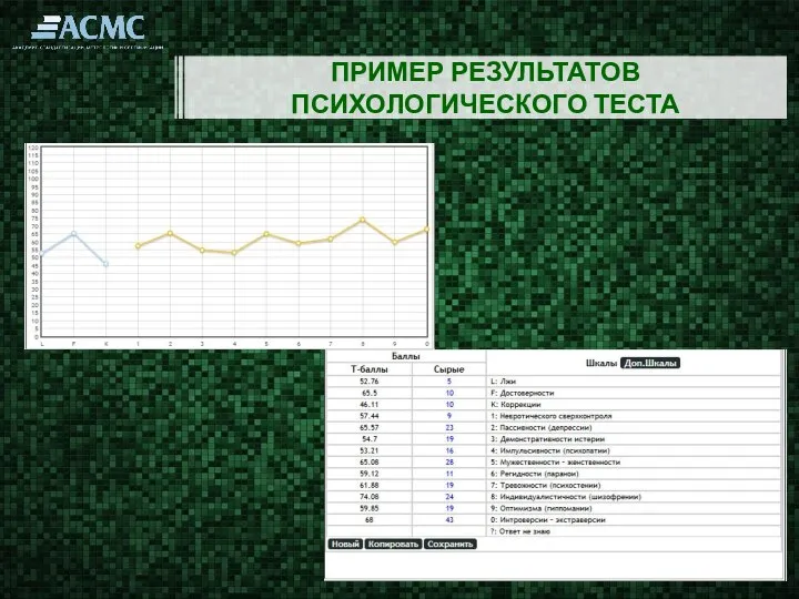 ПРИМЕР РЕЗУЛЬТАТОВ ПСИХОЛОГИЧЕСКОГО ТЕСТА