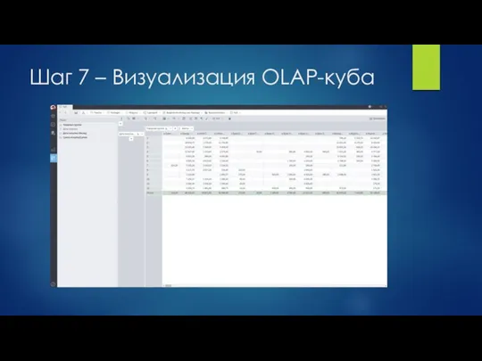 Шаг 7 – Визуализация OLAP-куба