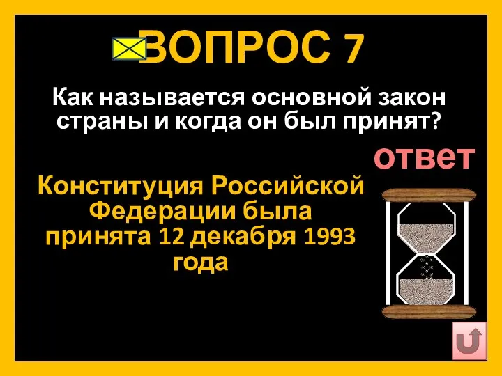 ВОПРОС 7 Как называется основной закон страны и когда он был принят?