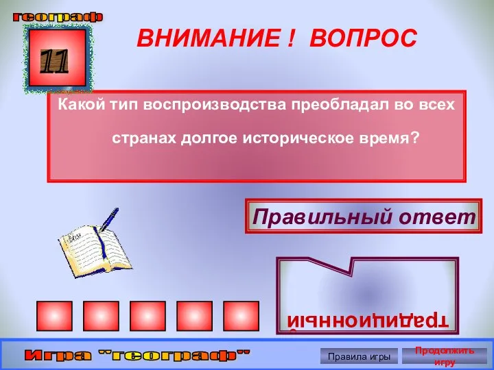 ВНИМАНИЕ ! ВОПРОС Какой тип воспроизводства преобладал во всех странах долгое историческое