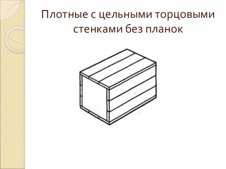 Плотные с цельными торцовыми стенками без планок