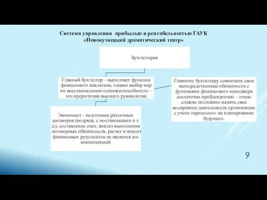 Система управления прибылью и рентабельностью ГАУК «Новокузнецкий драматический театр»