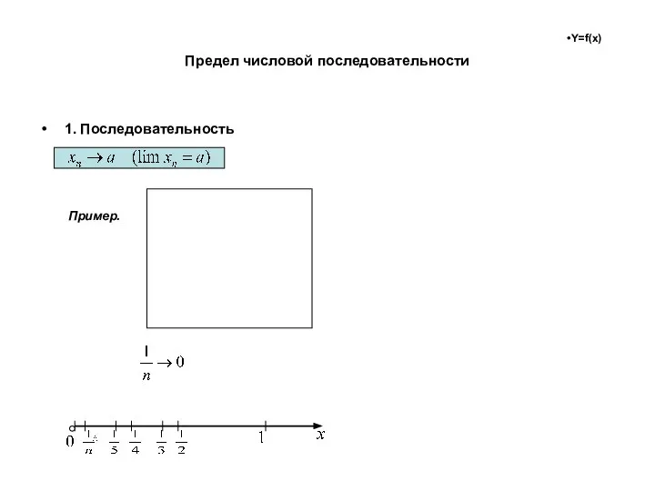 Предел числовой последовательности 1. Последовательность Пример.