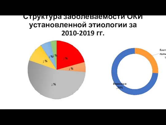 Структура заболеваемости ОКИ установленной этиологии за 2010-2019 гг.