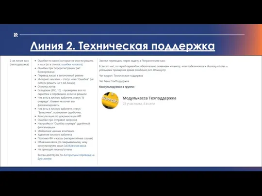 Линия 2. Техническая поддержка