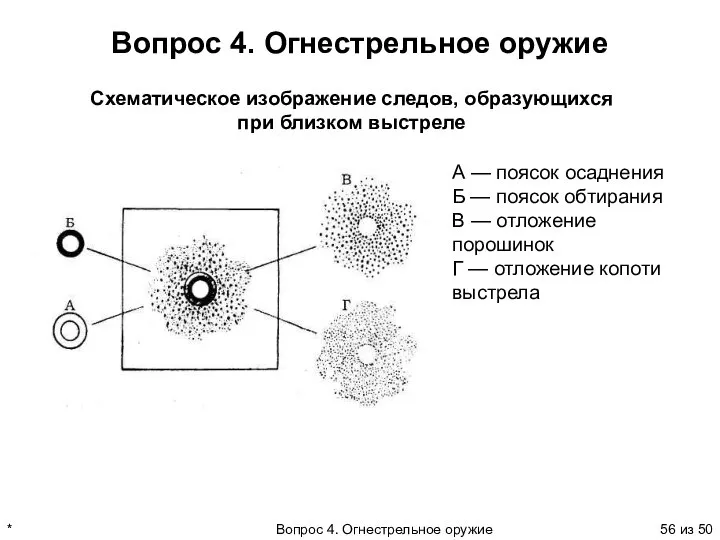 * Вопрос 4. Огнестрельное оружие из 50 Вопрос 4. Огнестрельное оружие Схематическое