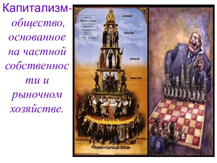 Капитализм- общество, основанное на частной собственности и рыночном хозяйстве.