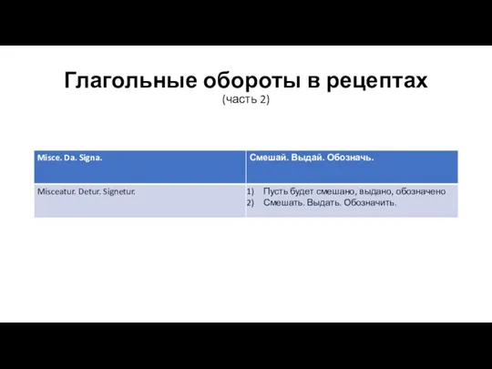 Глагольные обороты в рецептах (часть 2)