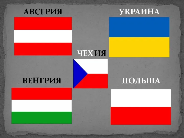 АВСТРИЯ ВЕНГРИЯ УКРАИНА ПОЛЬША ИЯ ЧЕХ