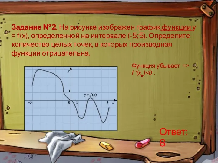 Задание №2. На рисунке изображен график функции у = f(x), определенной на