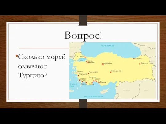 Вопрос! Сколько морей омывают Турцию?