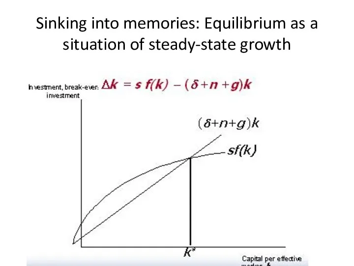 Sinking into memories: Equilibrium as a situation of steady-state growth