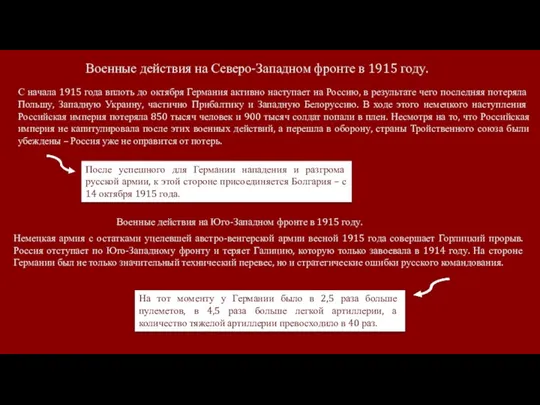 Военные действия на Северо-Западном фронте в 1915 году. С начала 1915 года