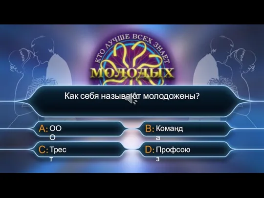 Как себя называют молодожены? Трест ООО Команда Профсоюз