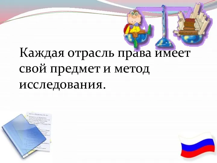 Каждая отрасль права имеет свой предмет и метод исследования.