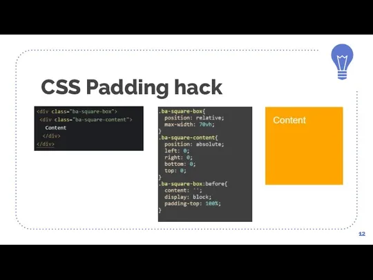 CSS Padding hack 12