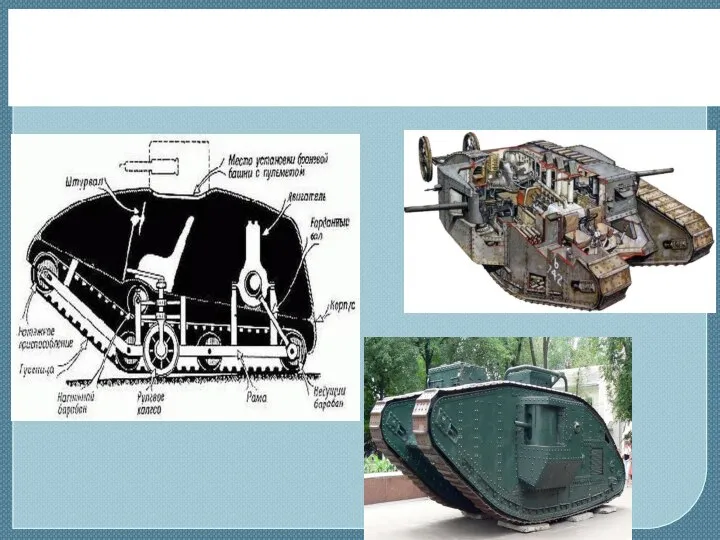 Первый танк «Вездеход» Одним из первых танков был "Вездеход". Модель представляла из