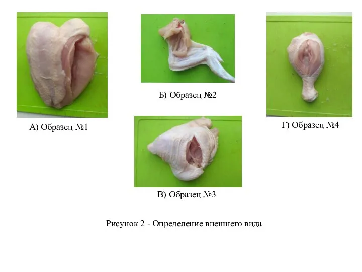 Рисунок 2 - Определение внешнего вида А) Образец №1 Б) Образец №2