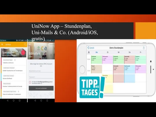 UniNow App – Stundenplan, Uni-Mails & Co. (Android/iOS, gratis)