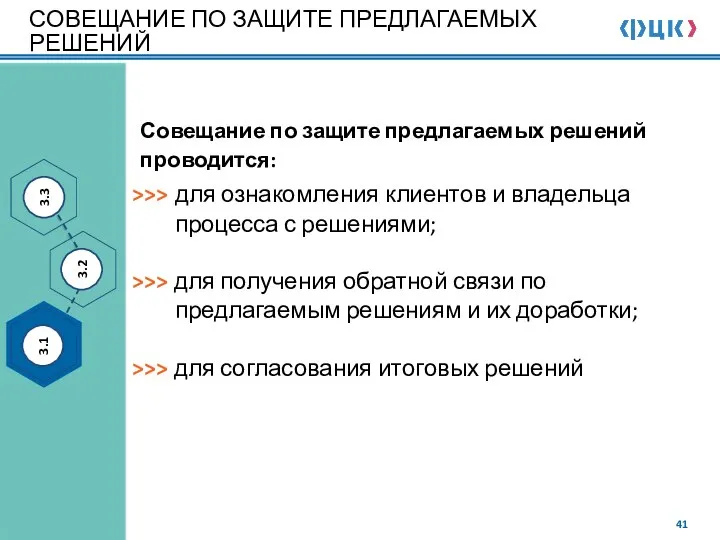 СОВЕЩАНИЕ ПО ЗАЩИТЕ ПРЕДЛАГАЕМЫХ РЕШЕНИЙ Совещание по защите предлагаемых решений проводится: >>>